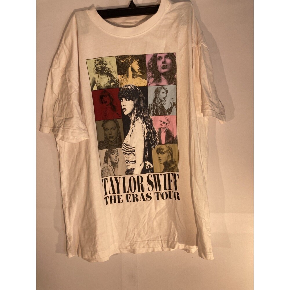Taylor Swift The Eras Tour 2023 Concert T Shirt Cream Graphic Merch Size L